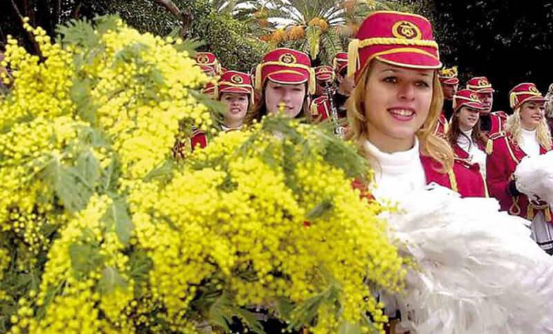 Mimosa days flower festival in Herceg Novi in Montenegro
