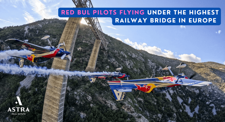 Red Bull Pilots Fly Under The Highest Rail Bridge in Europe